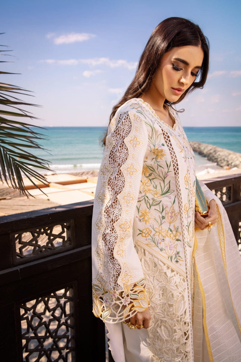 Rang Rasiya Embroidered Premium Luxury Chikankari Lawn Collection- White