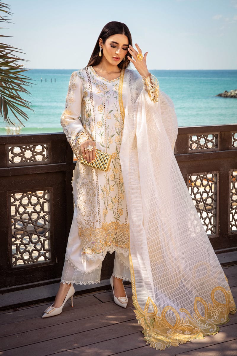 Rang Rasiya Embroidered Premium Luxury Chikankari Lawn Collection- White