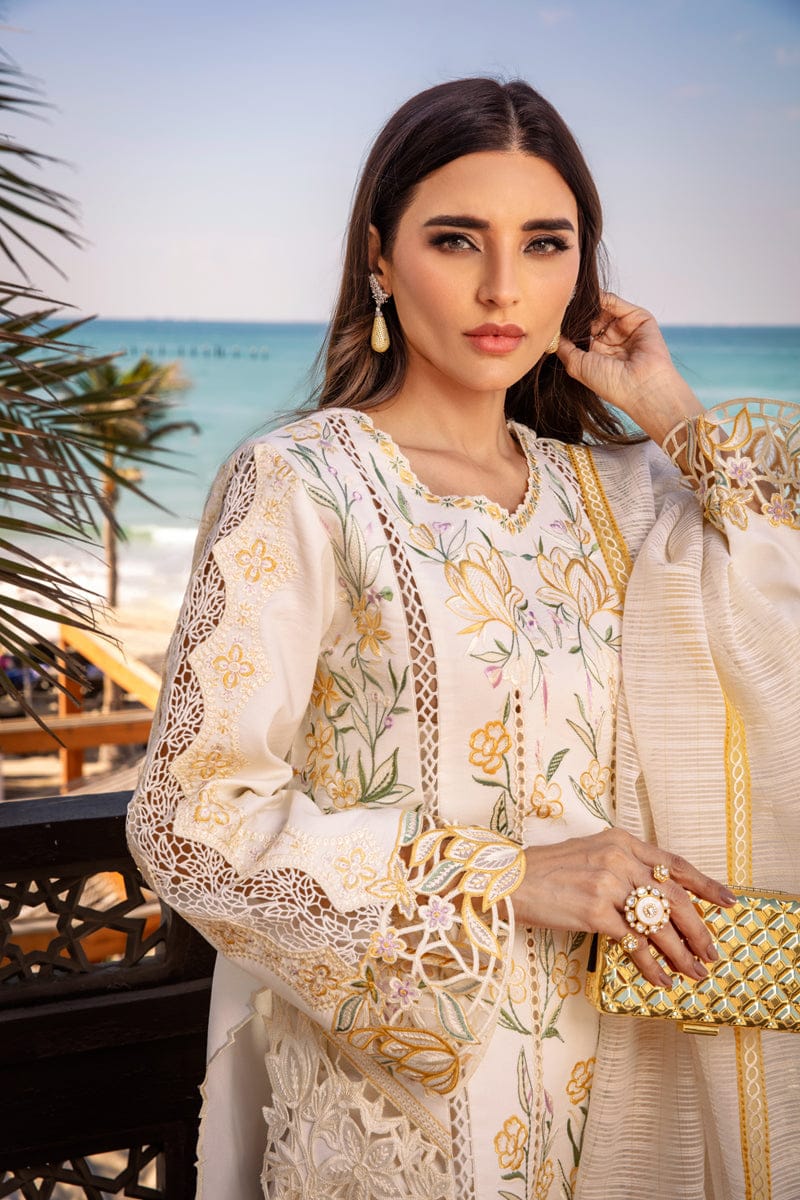 Rang Rasiya Embroidered Premium Luxury Chikankari Lawn Collection- White