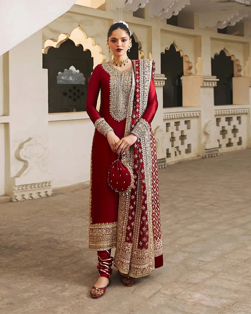 Kanwal Malik Addawork Formal Wedding Collection- Red