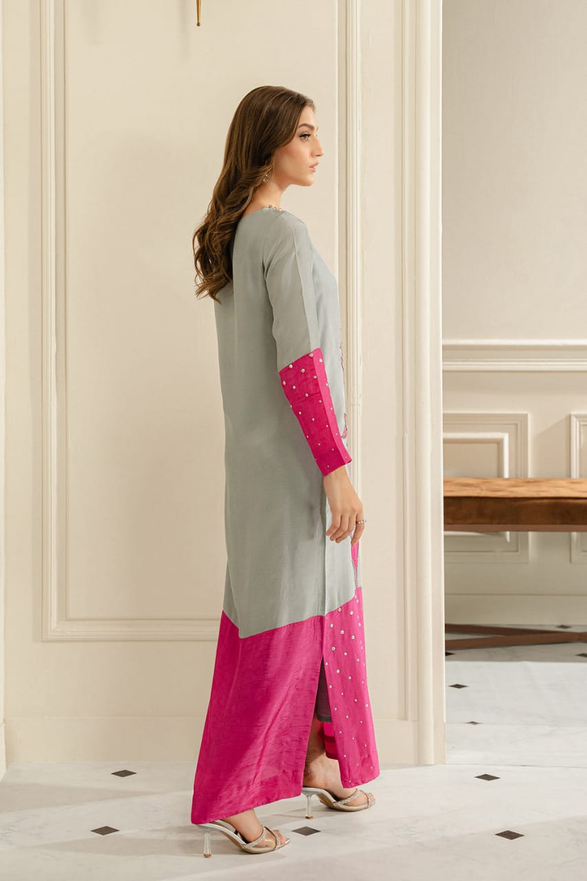 Lulusar Summer Swiss Lawn Digital Printed Collection -Grey & Pink