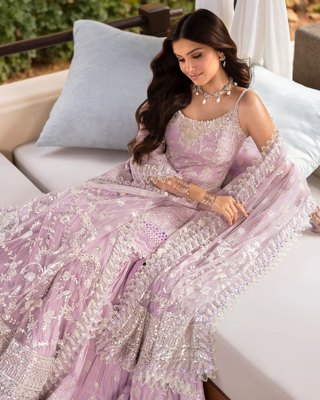 Faiza Saqlian Zinnia Luxury Chikankari Lawn Collection - Pink