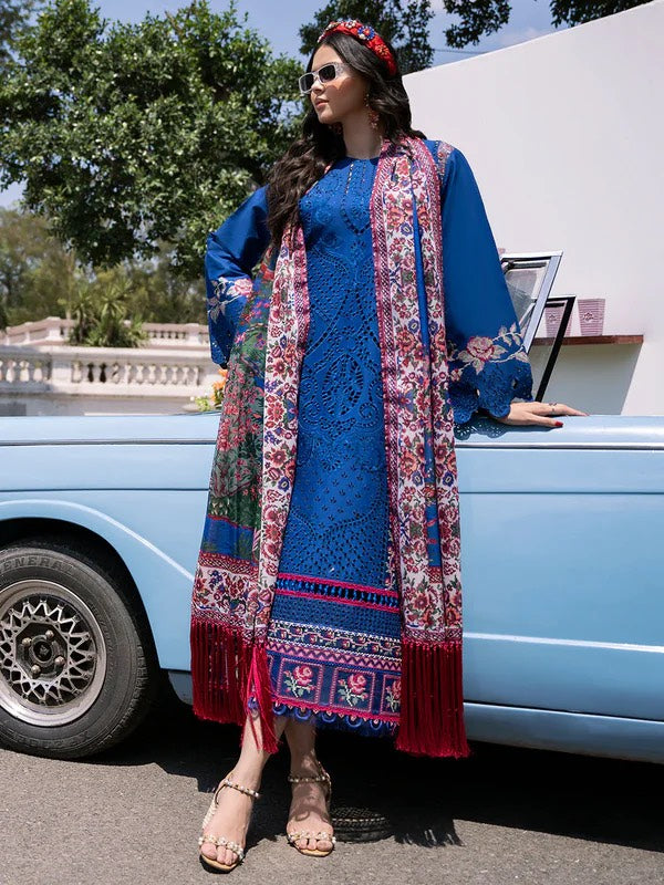 Bin Ilyas Royal Blue Luxury Lawn Collection