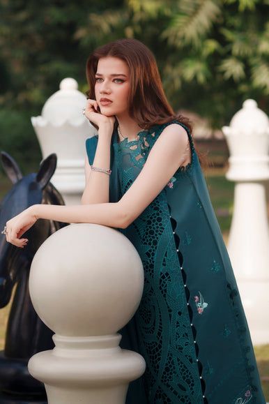 Parishay Lawn Chikankari Embroidered Luxury 3 Piece Dress