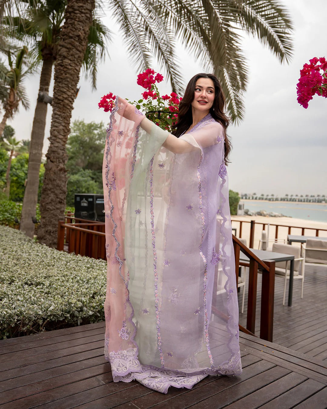 Faiza Saqlain Aya Luxury Lawn Collection - Suela - LILAC