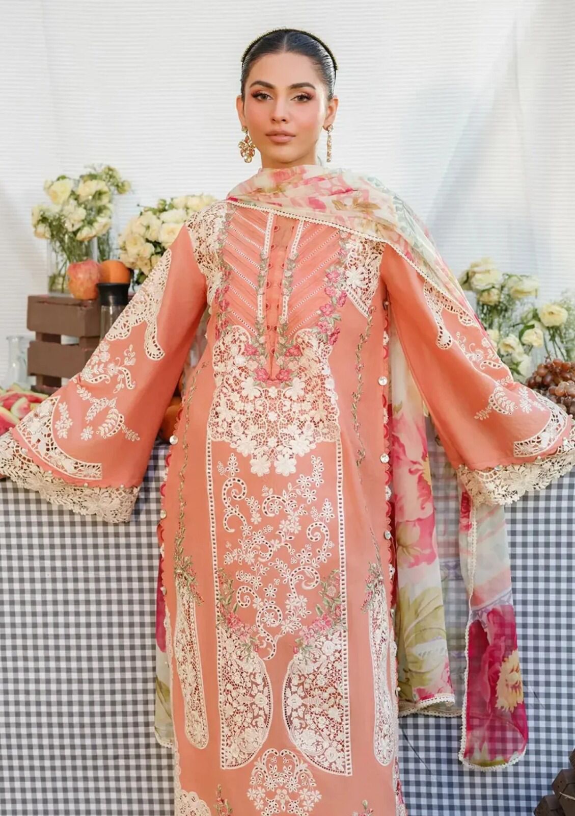 Elaf Premium Luxury Lawn Chikankari Embroidered Collection - AUTUMN DREAM