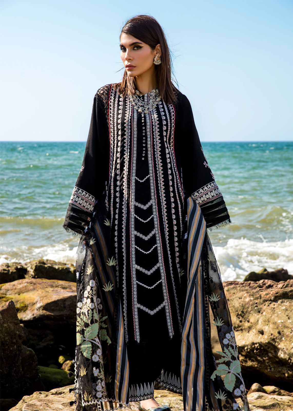 Crimson Luxury Lawn Collection- (Black )