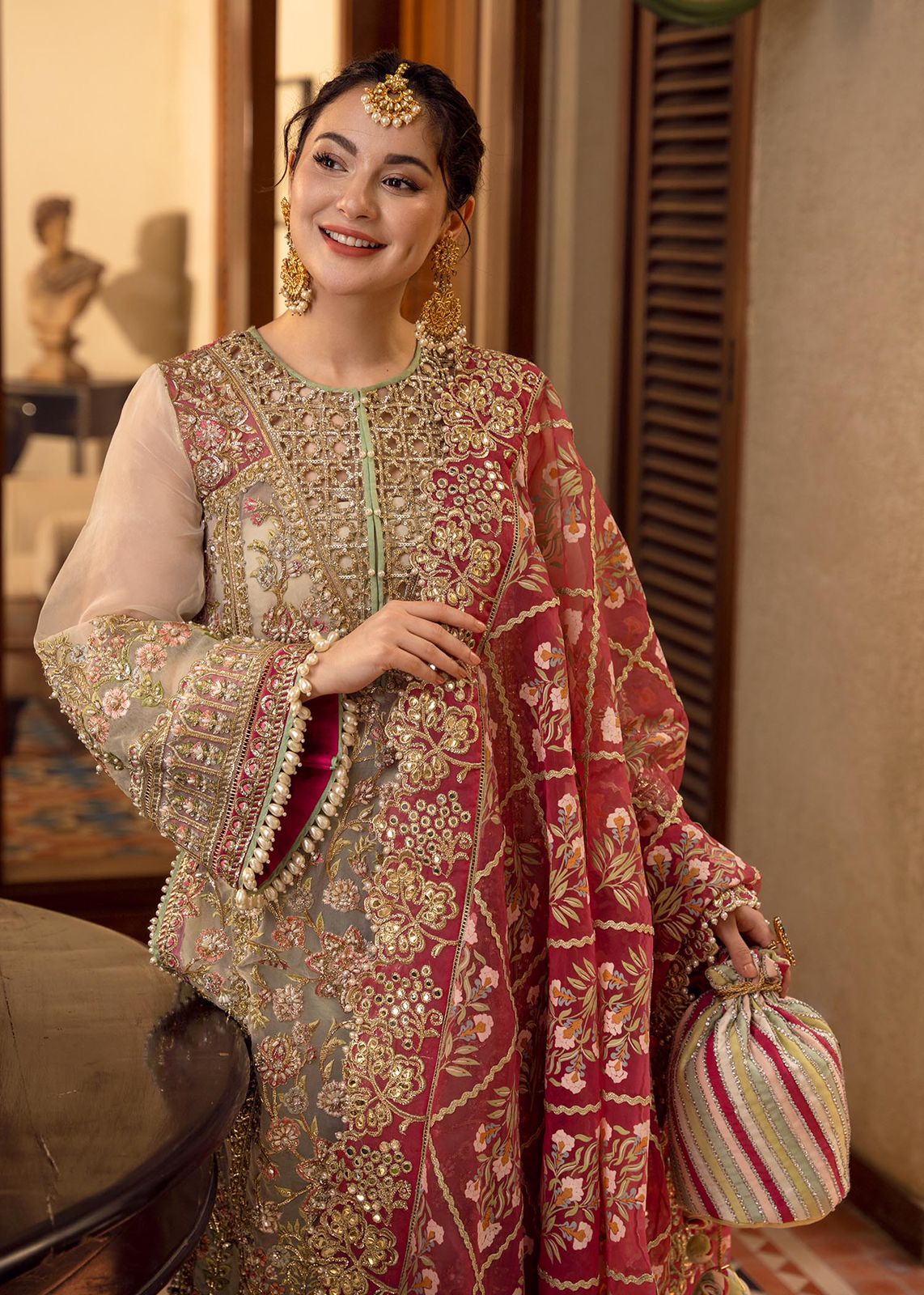 Crimson Luxury Wedding Formal Collection- Beige & Red