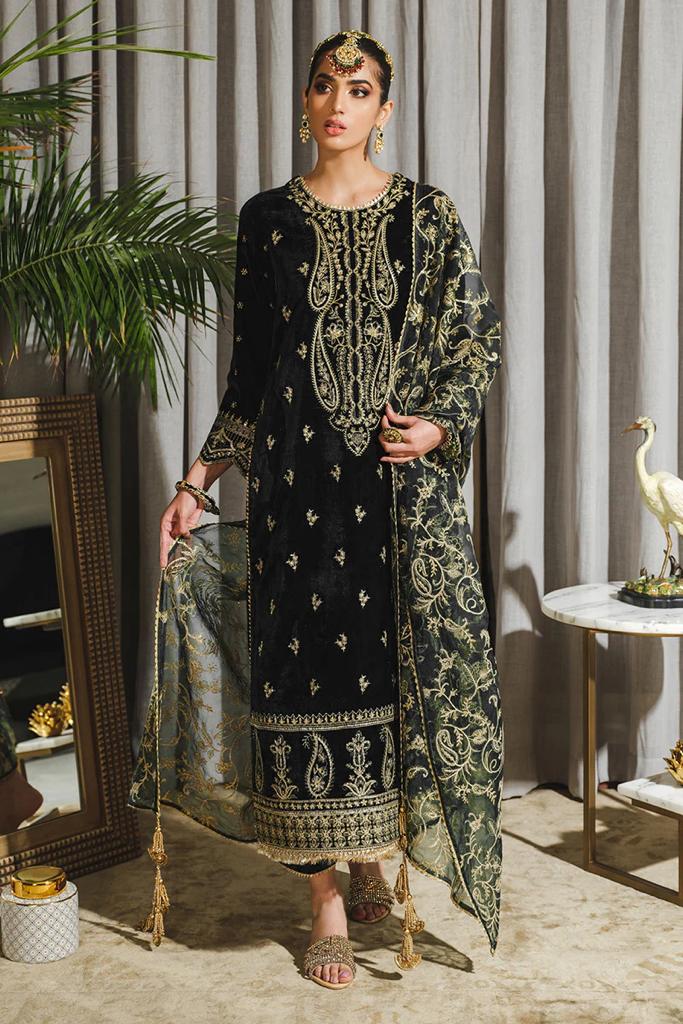 Rang Rasiya Embroidered Velvet Wedding Collection-Black