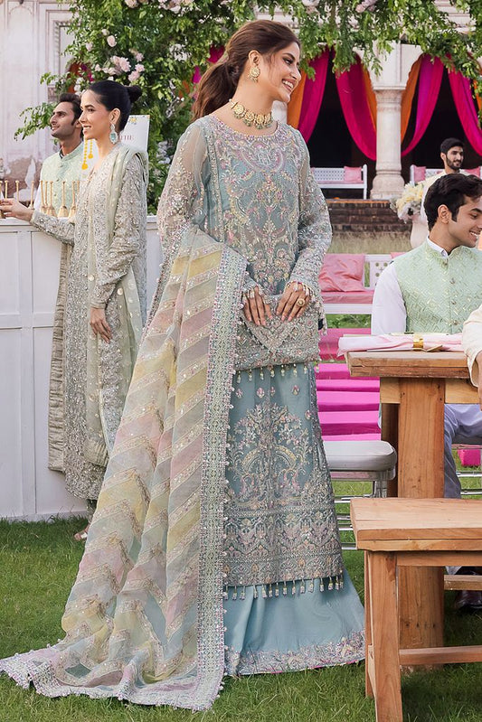 Kanwal Malik Luxury Formal Wedding Collection- Sky Blue