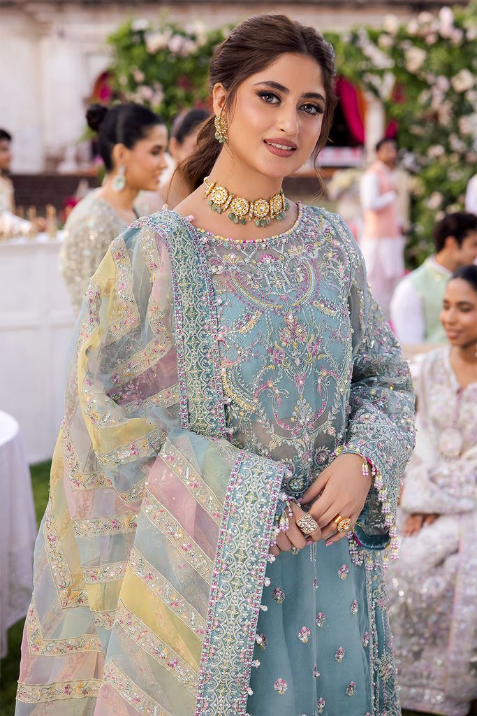 Kanwal Malik Luxury Formal Wedding Collection- Sky Blue