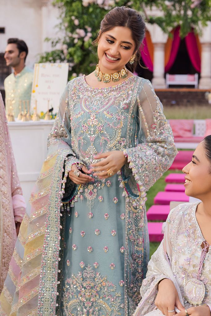 Kanwal Malik Luxury Formal Wedding Collection- Sky Blue