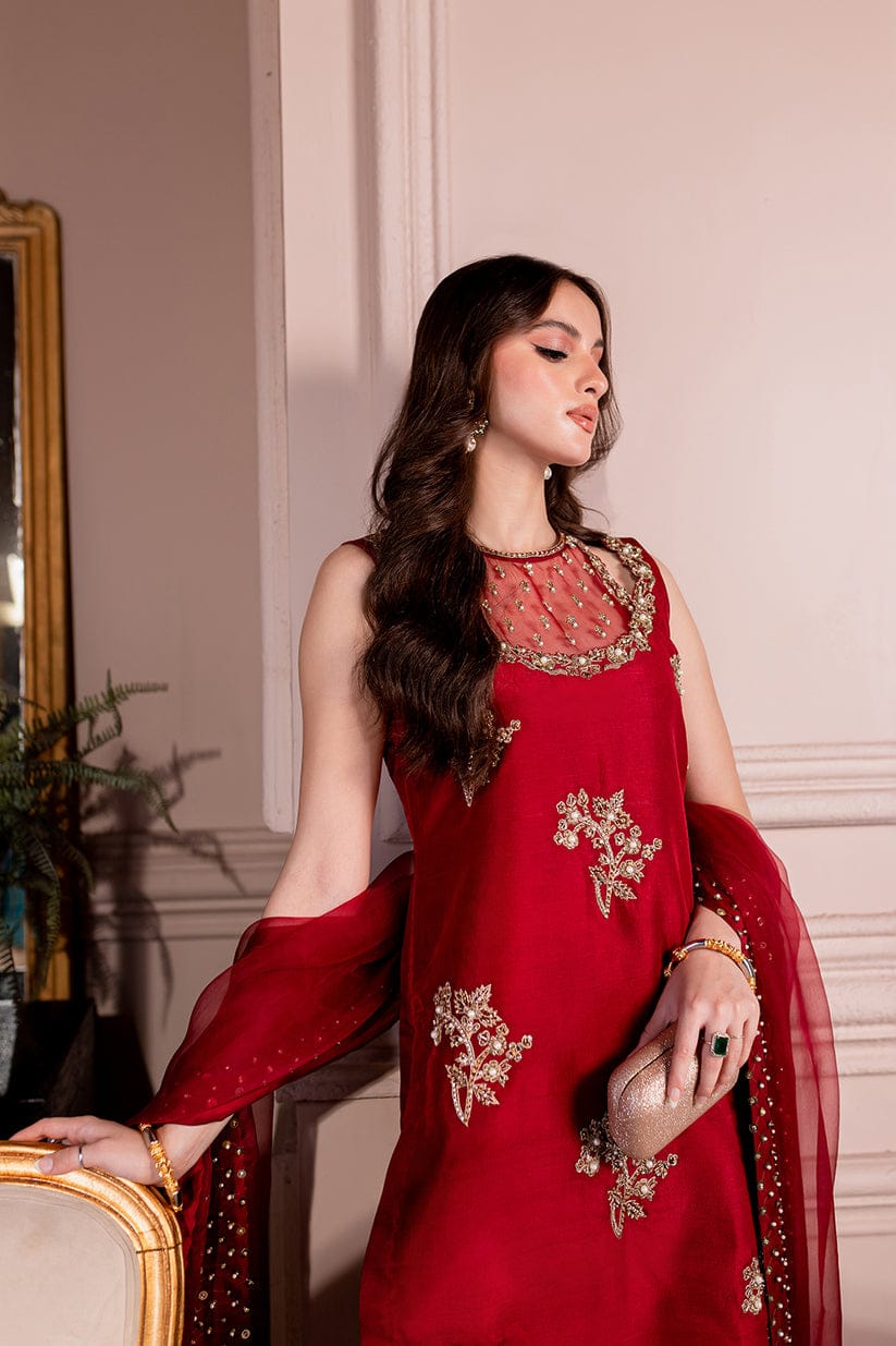 Sara Zara Luxury Embellished Formal Wedding Collection- Red
