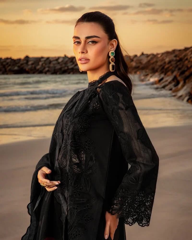 Rang Rasiya Luxury Chikankari Lawn Collection- Black