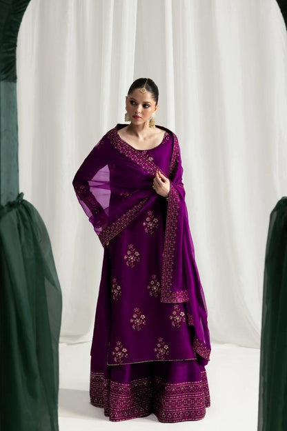 Zaib Luxury Formals Festive Collection-Magenta