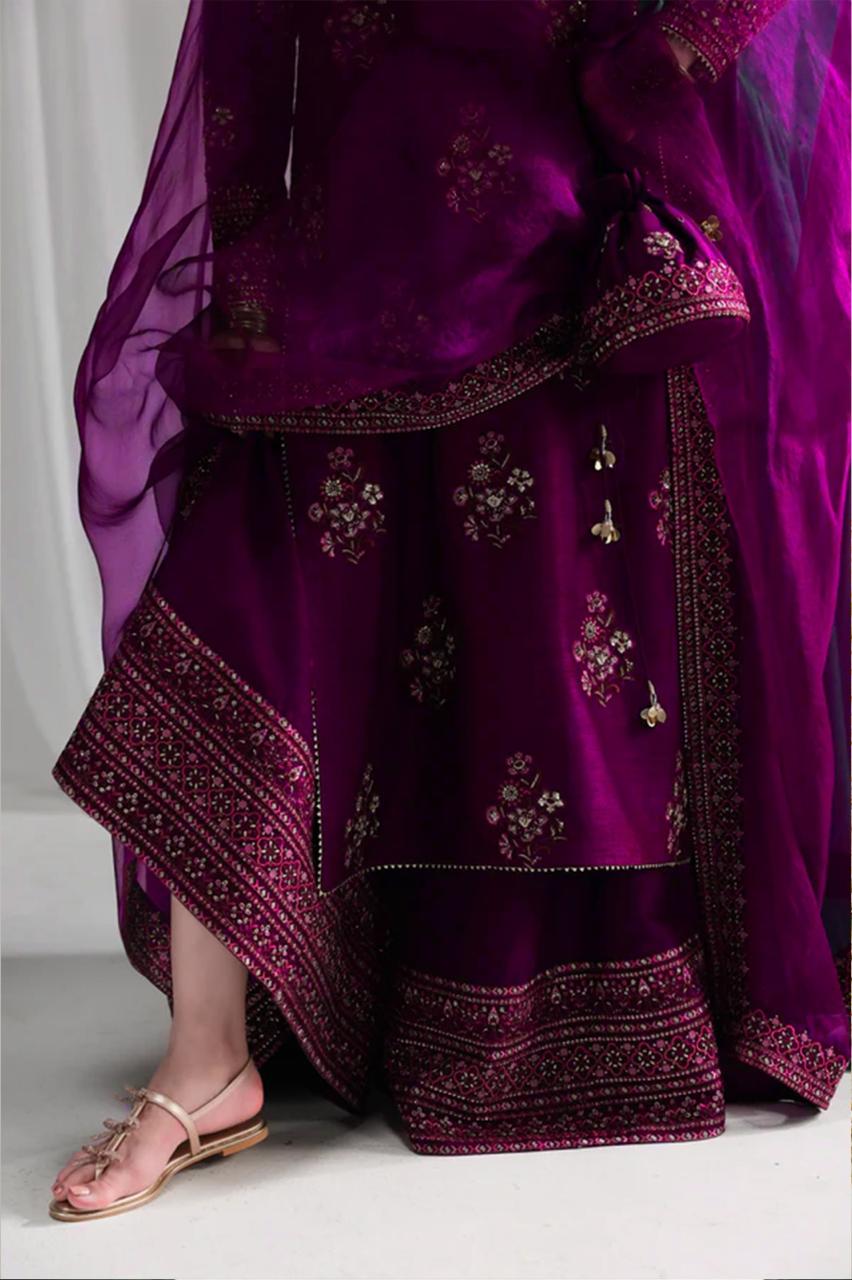 Zaib Luxury Formals Festive Collection-Magenta