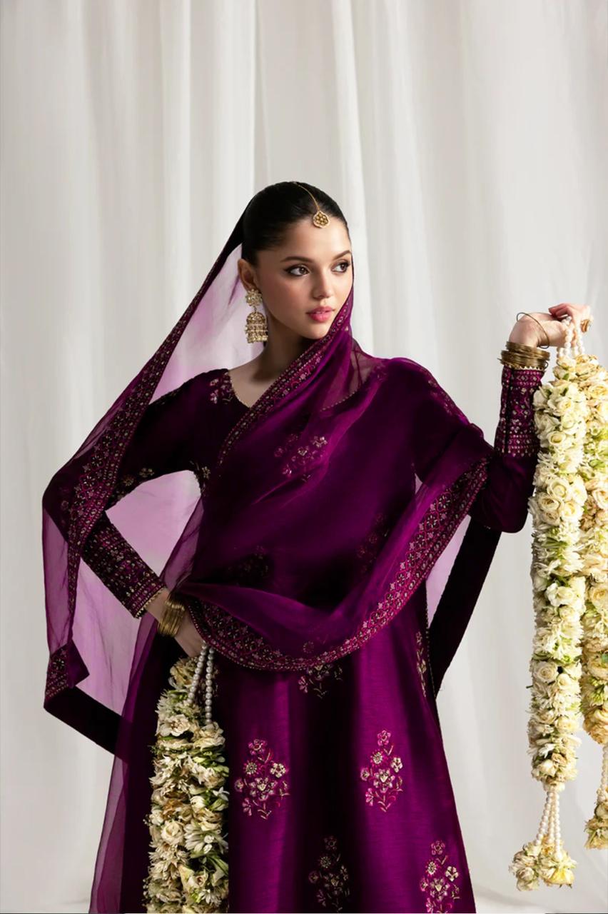 Zaib Luxury Formals Festive Collection-Magenta