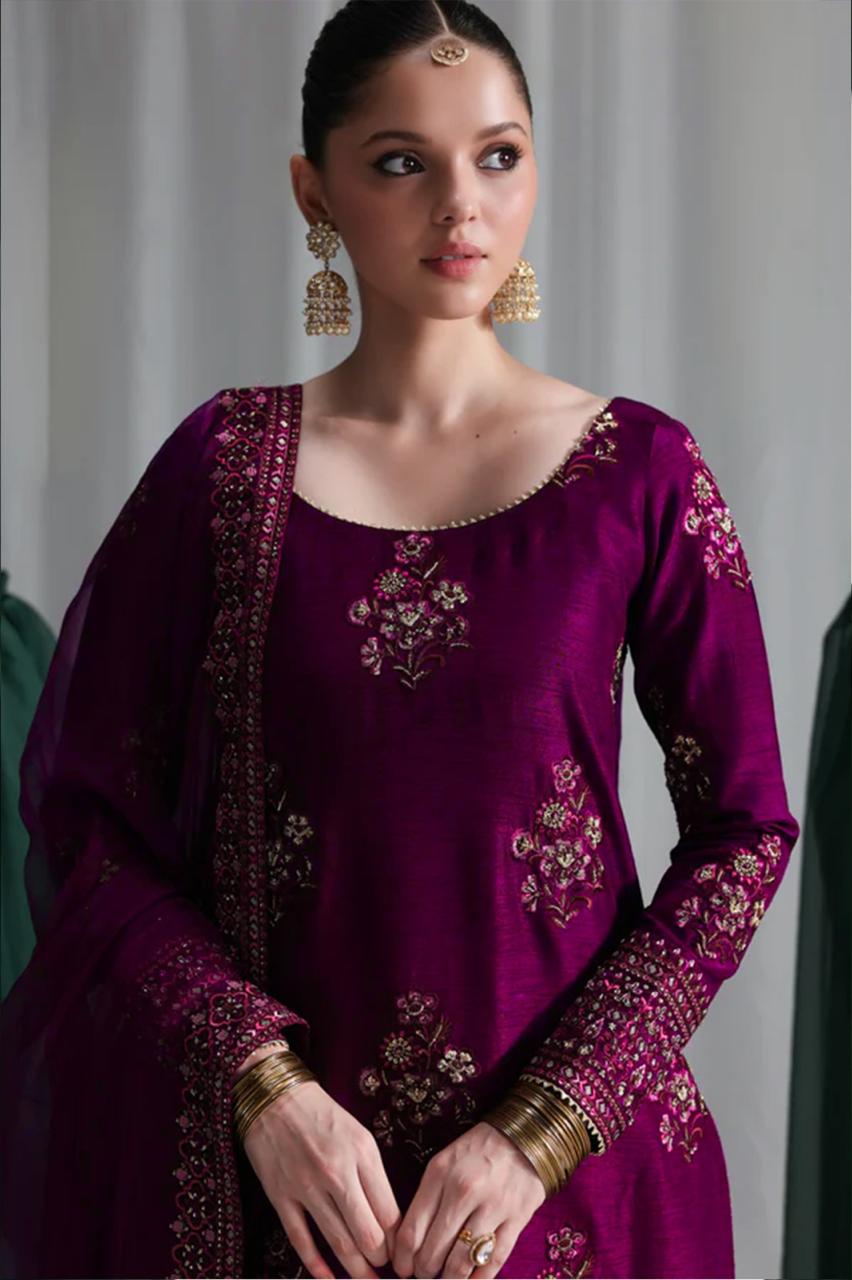 Zaib Luxury Formals Festive Collection-Magenta