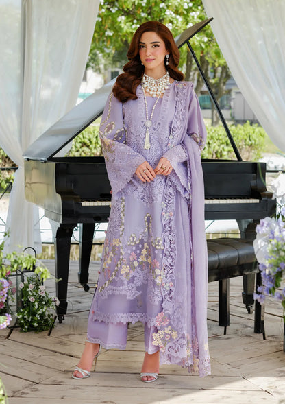 Elaf Embroidered Chikankari Luxury Lawn Collection- Lilac