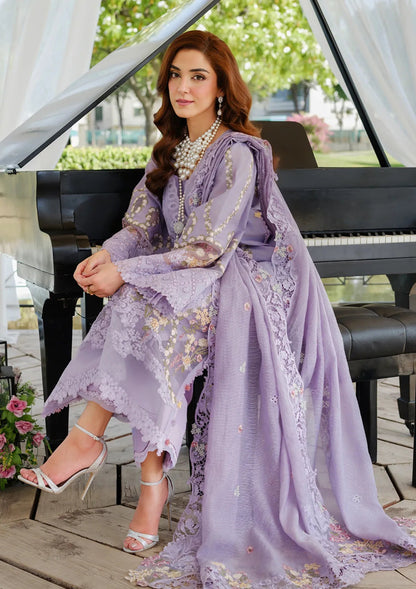 Elaf Embroidered Chikankari Luxury Lawn Collection- Lilac