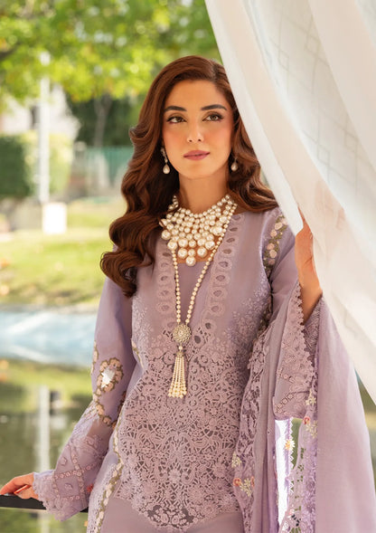 Elaf Embroidered Chikankari Luxury Lawn Collection- Lilac