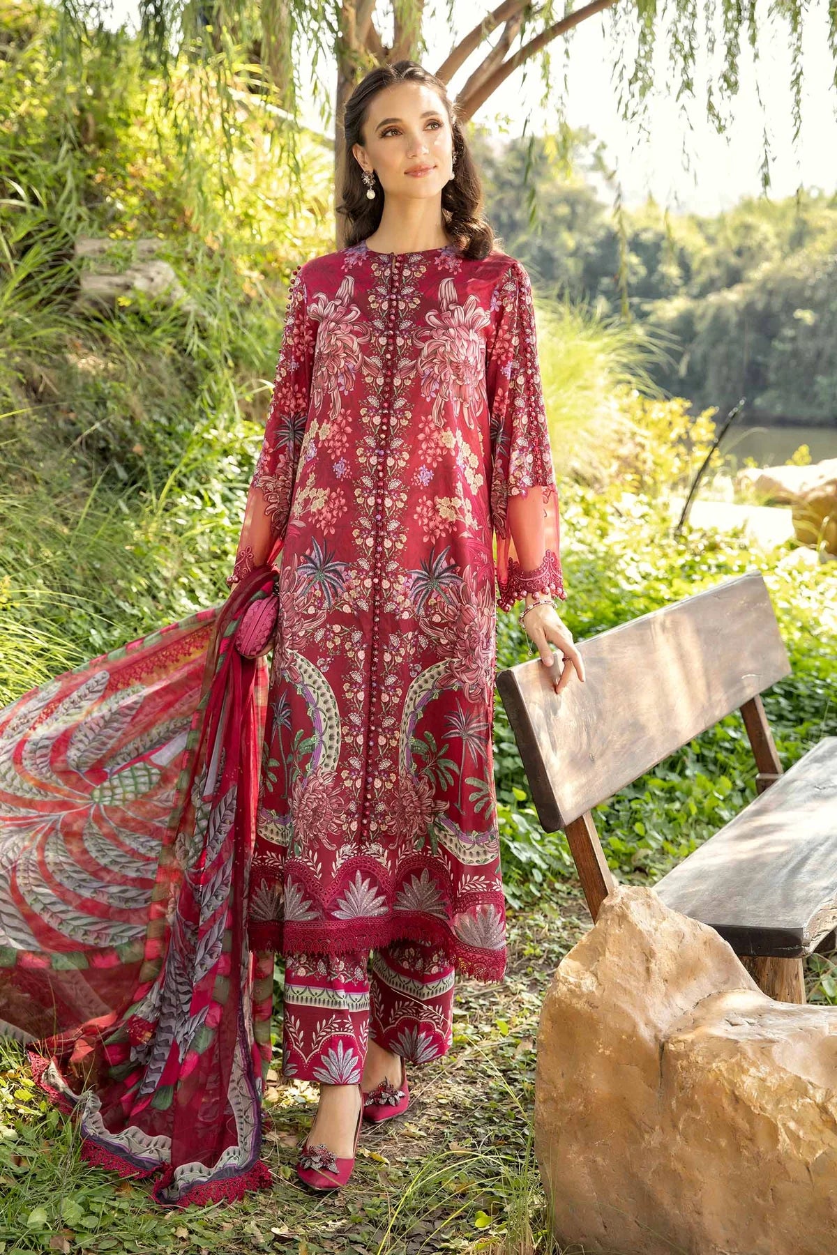 Maria.B Mprints 2025 Pure Lawn Collection -14 B