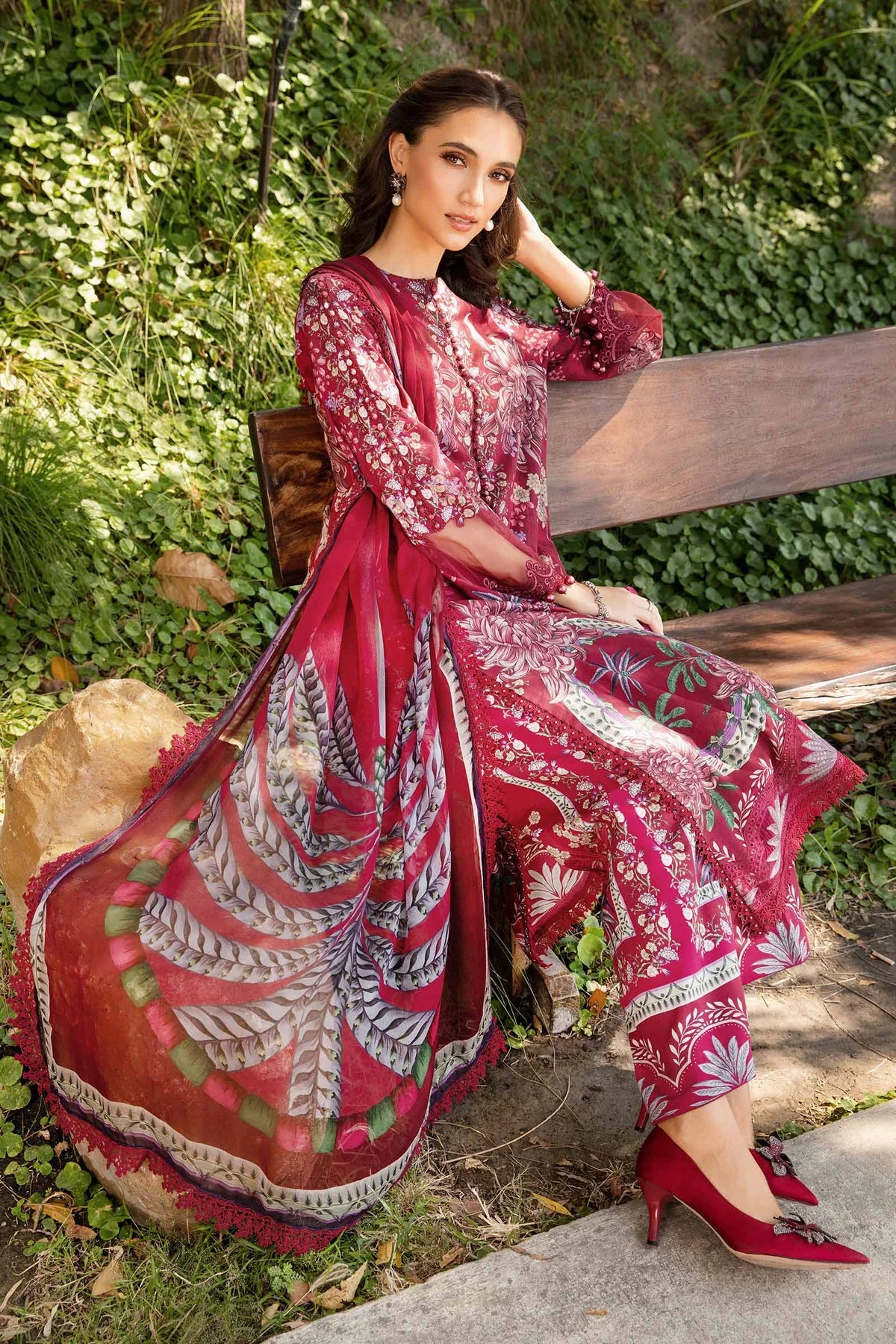 Maria.B Mprints 2025 Pure Lawn Collection -14 B