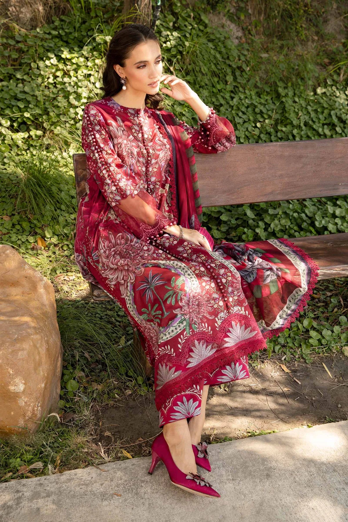 Maria.B Mprints 2025 Pure Lawn Collection -14 B