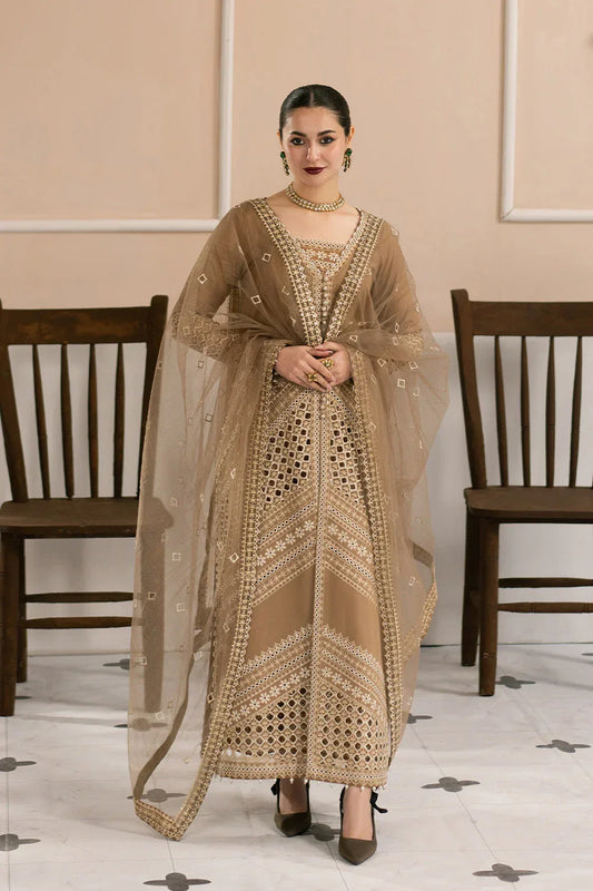 Maryum & Maria Luxury Lawn Chikankari Embroidered 3 Piece Dress