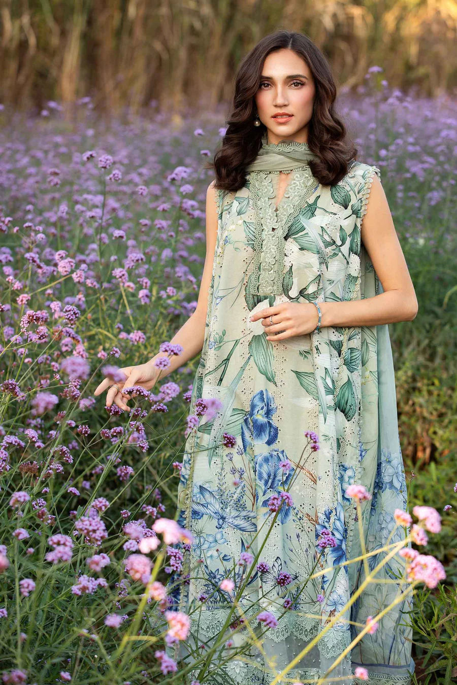 Maria.B Mprints 2025 Pure Lawn Collection - 2B