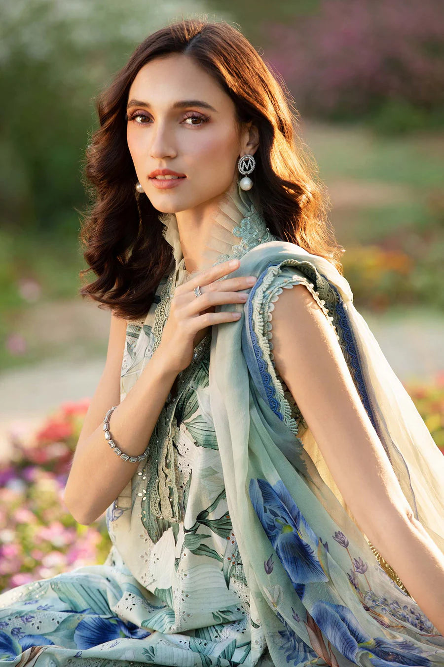 Maria.B Mprints 2025 Pure Lawn Collection - 2B