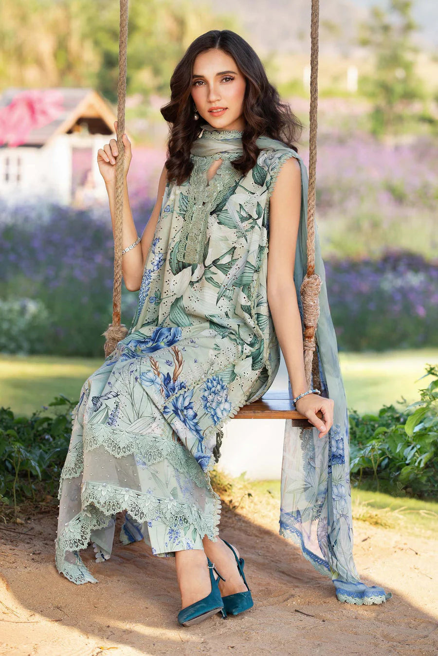 Maria.B Mprints 2025 Pure Lawn Collection - 2B