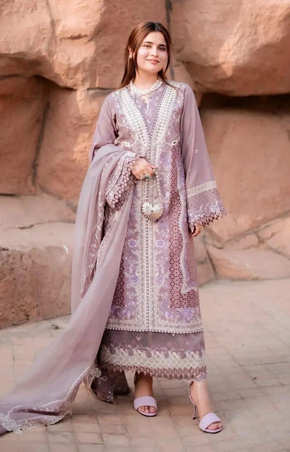 Bin Ilyas Mauve Luxury Lawn Collection