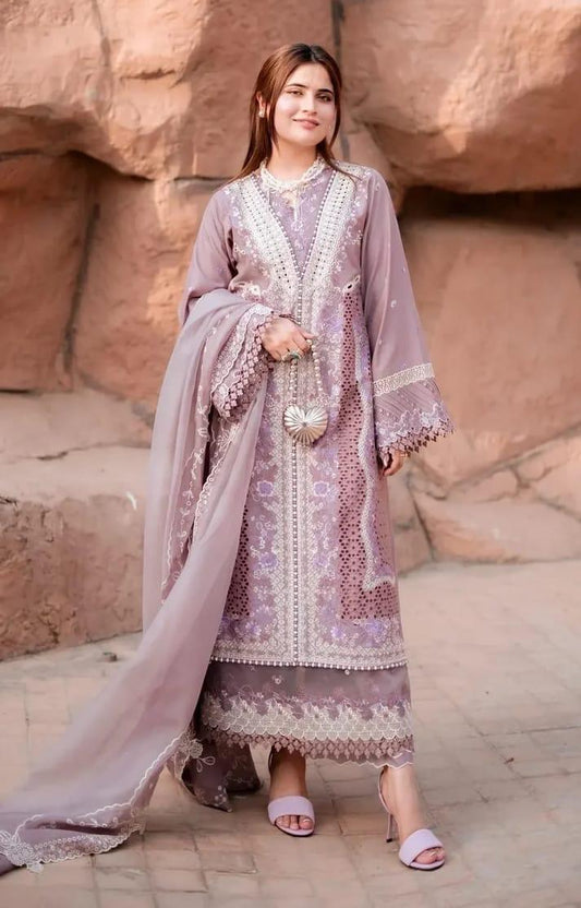 Bin Ilyas Mauve Luxury Lawn Collection