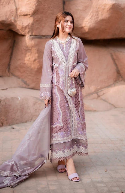 Bin Ilyas Mauve Luxury Lawn Collection