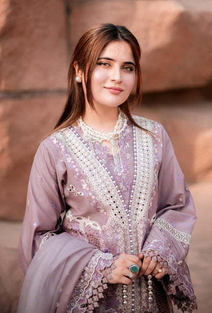 Bin Ilyas Mauve Luxury Lawn Collection