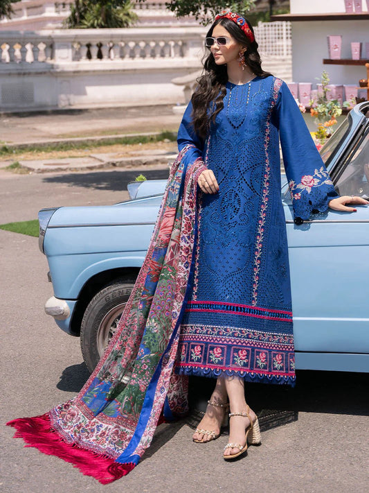 Bin Ilyas Royal Blue Luxury Lawn Collection