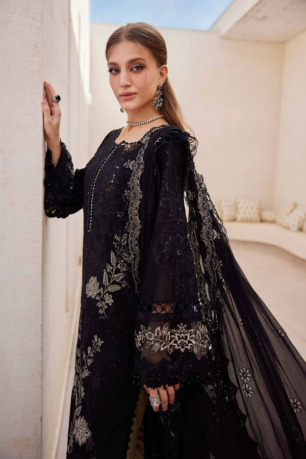 Maria.B 3 Piece Unstitched Embroidered Paper Cotton Suit