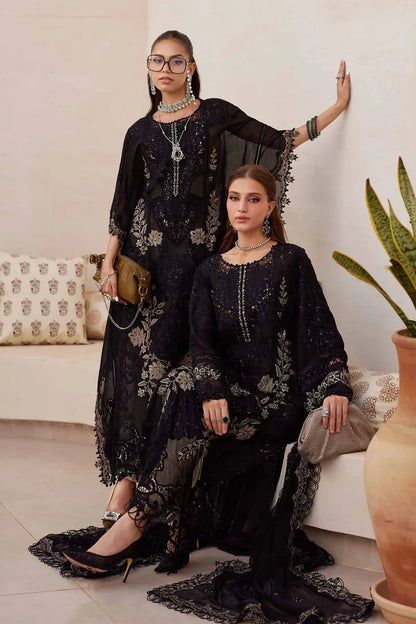 Maria.B 3 Piece Unstitched Embroidered Paper Cotton Suit