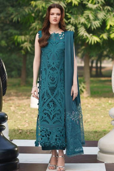 Parishay Lawn Chikankari Embroidered Luxury 3 Piece Dress