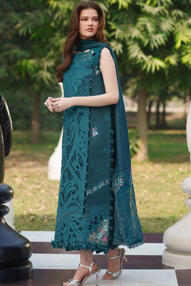 Parishay Lawn Chikankari Embroidered Luxury 3 Piece Dress