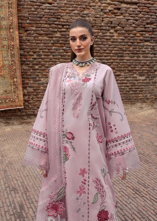 Crimson Luxury Chikankari Lawn Collection - MIRROR GARDEN - Pink