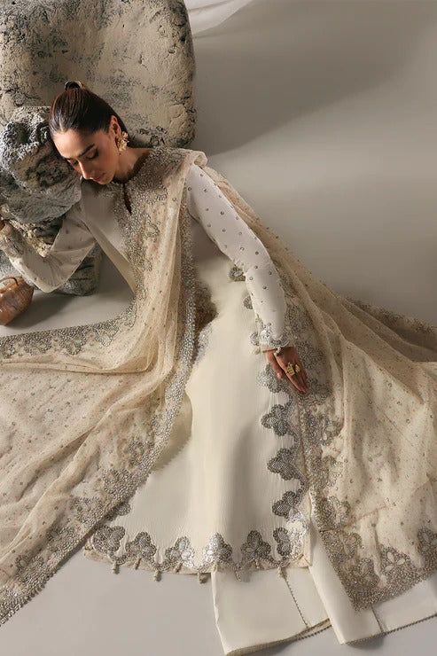 Emaan Adeel Premium Luxury Lawn Foilwork Formal Collection- Misty Dawn