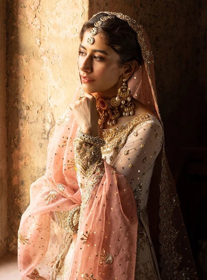 Syra Yousuf - Dona Shirt, Lehenga with Dupatta