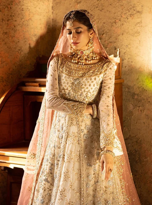Syra Yousuf - Dona Shirt, Lehenga with Dupatta
