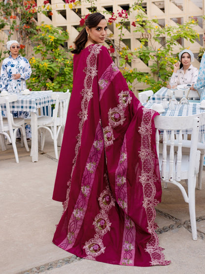 Parishay Red Luxury Lawn Collection Replica