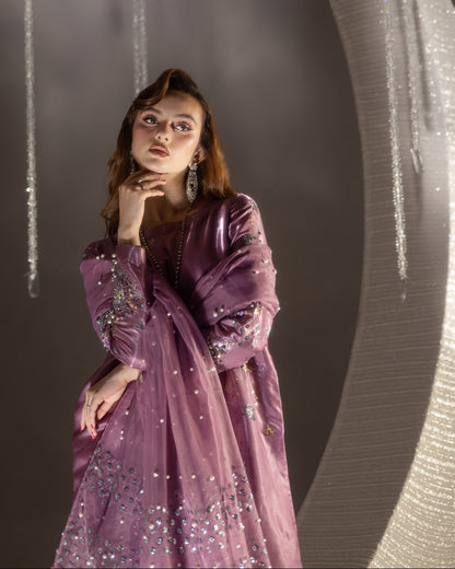 Nureh Luxury Tiny Twinkles Lawn Collection - ONION PINK