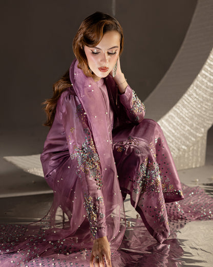 Nureh Luxury Tiny Twinkles Lawn Collection - ONION PINK