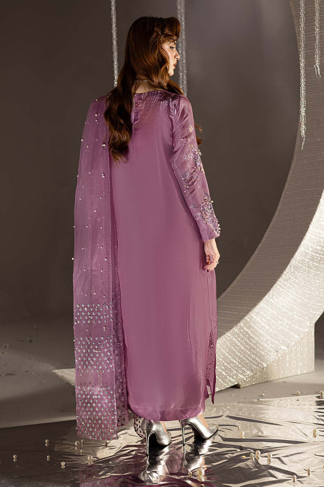 Nureh Luxury Tiny Twinkles Lawn Collection - ONION PINK