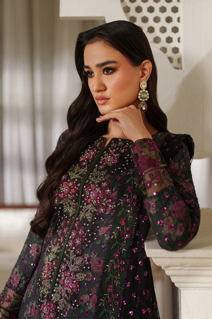 Iznik Premium Luxury Lawn Embroidered Chiffon Duppata Collection - D7 - MARGENTA